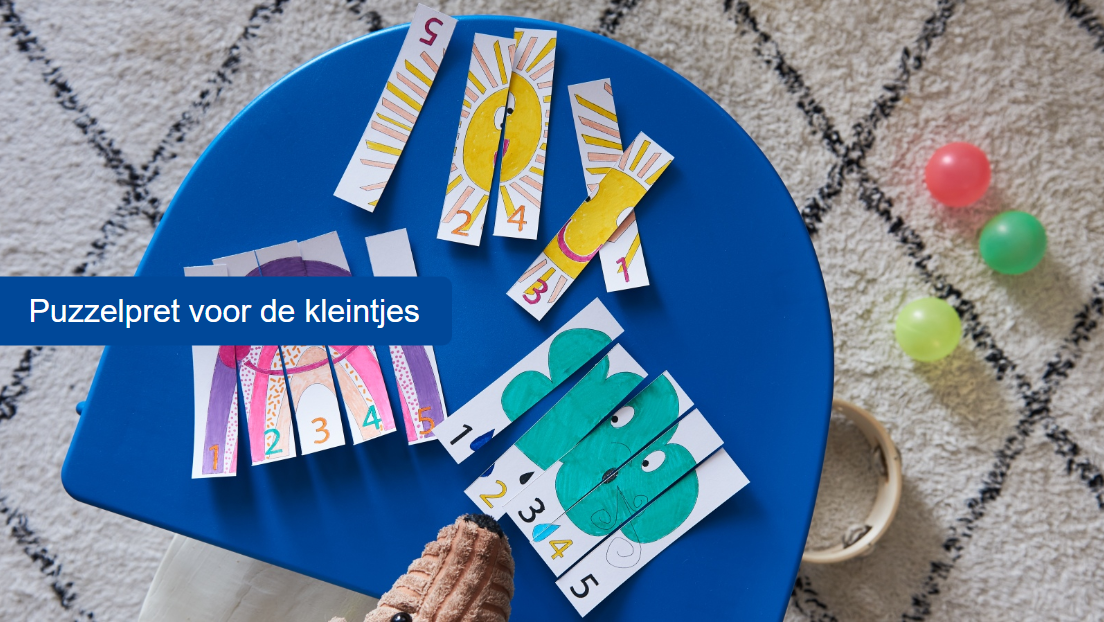 puzzel knutselen en kleuren!