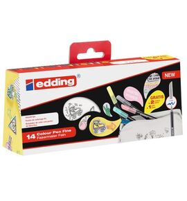Color pennen fine edding 1200 pennenset 14 met etui