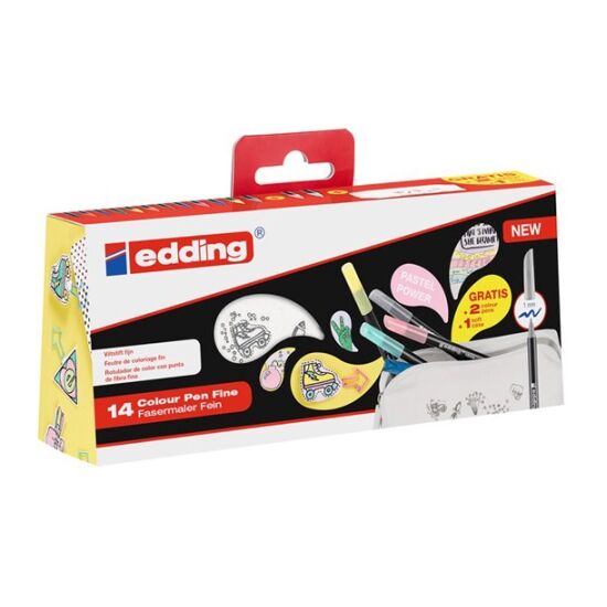 Color pennen fine edding 1200 pennenset 14 met etui