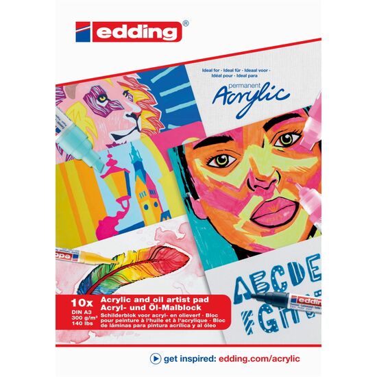 edding Schilderblok A3 voor acryl- en olieverf edding Schilderblok A3 voor acryl- en olieverf
